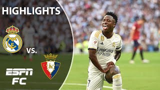 Real Madrid vs Osasuna  LALIGA Highlights  ESPN FC [upl. by Aseral]