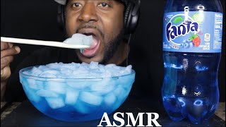 ASMR DRINKING BERRY FANTA AND EXTREME ICE EATING  MUKBANG NO TALKING [upl. by Hamrah]