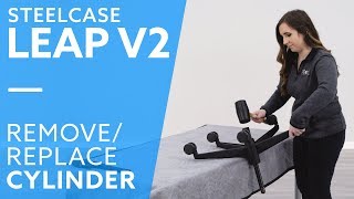 Steelcase Leap V2 HowTo Remove amp Replace Gas Cylinder [upl. by Belva]