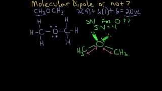 Molecular Dipole Moment Example 3 dimethyl ether CH3OCH3 [upl. by Abie]