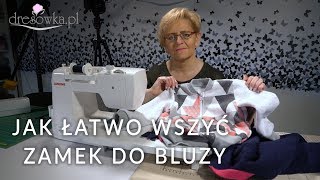 Wszywanie zamka do bluzy dresowej [upl. by Judith287]