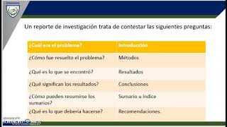 Estructura del reporte de investigación [upl. by Liponis]