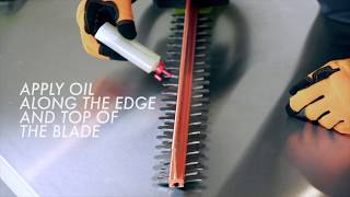 How To Lubricate Hedge Trimmer Blades [upl. by Xel]