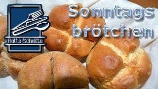 Einfache Sonntagsbrötchen aus der Heißluftfritteuse und Backofen [upl. by Enimaj758]