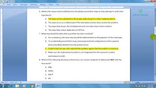 Hardware amp Network Service Level 3 COC Questions amp Answers Part 4 [upl. by Lerner]