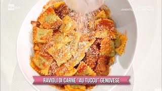 Ravioli di carne quotau tuccuquot genovese  E sempre Mezzogiorno 27012021 [upl. by Dinsdale]