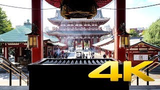 Sensoji Temple Asakusa  Tokyo  浅草寺  4K Ultra HD [upl. by Etezzil]