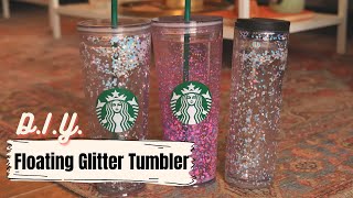 How to make a DIY glitter tumbler with FLOATING confetti [upl. by Kellda]