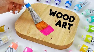 Painting on WOOD satisfying [upl. by Adley384]