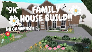 9K BLOXBURG FAMILY HOUSE BUILD NO GAMEPASS [upl. by Neicul]