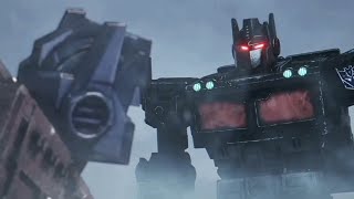 Optimus Prime VS Nemesis Prime  Transformers War For Cybertron  Kingdom [upl. by Itteb369]