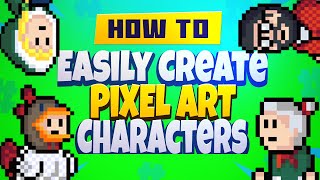 Create Pixel Art Characters  Easy Beginner Tutorial [upl. by Gabriell]