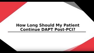 APT Continuing Dual Antiplatelet Therapy DAPT PostPCI [upl. by Feinstein]