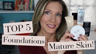 Top 5 Best Foundations for Mature Skin [upl. by Cohby]