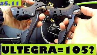 Shimano Ultegra ST6800 shifters vs 105 ST5800 Are they really different SickBiker Review [upl. by Eniledam]