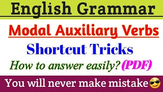 Modal Auxiliary VerbsModals in TamilEnglish GrammarGrammar in Tamil [upl. by Enuj]