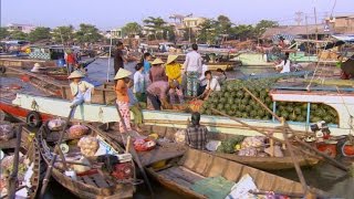 The Mekong Deltas floating marketplace [upl. by Devora77]