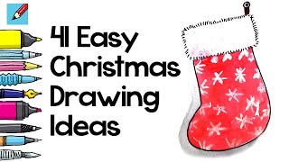 41 Real Easy Christmas Drawing Ideas [upl. by Sajovich]