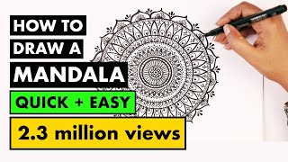 how to draw MANDALA ART for beginners  Vijayta Sharma [upl. by Cock]