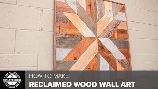 DIY Reclaimed Wood Wall Art  Woodworking [upl. by Tiphanie]