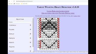 Getting the Most from Tablet Weaving Draft Designer [upl. by Adikam]