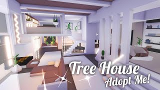 Modern Boho Tree House  Adopt Me  Speed Build with Tour [upl. by Latsyrhk648]