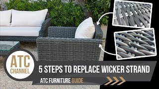 5 Easy Steps To Replace The Wicker Strands Damaged [upl. by Eceela669]