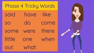 Phase 4 Tricky Words Song [upl. by Margarethe]