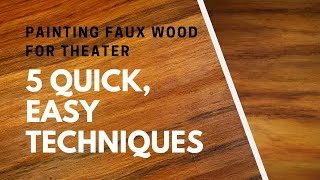 Painting Faux Wood for Theater  Scenic Art [upl. by Nnyla]