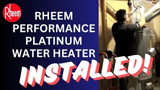 Rheem Performance Platinum Water Heater  Installed [upl. by Enitsirhk]