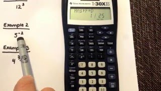 Exponents Positive Negative amp Fraction Exponents using your Texas Instrument TI30XIIS [upl. by Anu452]