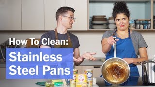 How to Clean Stainless Steel Pots and Pans [upl. by Arikehs]