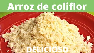 Arroz de coliflor delicioso RecetasdeLuzMa [upl. by Retsim]