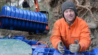 Underground POTABLE WATER STORAGE TANKS  Our Off Grid Water System [upl. by Aeriell]