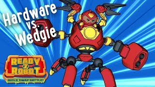 Ready2Robot  Slime Robot Battles  Episode 1 Hardware vs Wedgie  Cartoon Webisode for Kids [upl. by Eelarak]