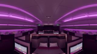 Take a 360 Tour of Qsuite  Qatar Airways New Business Class [upl. by Ylatan]