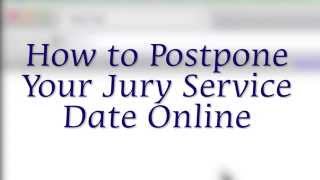 Chapter 4 How to Postpone Jury Date Online [upl. by Llekcor]