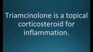 How to pronounce triamcinolone Kenalog Memorizing Pharmacology Flashcard [upl. by Nohtanoj763]