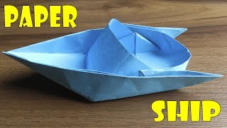 Como Hacer un Barco de Papel Fácil Origami  How to make a Paper Ship [upl. by Nnaycart841]