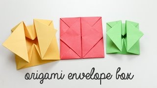 Origami Envelope Box Tutorial  DIY  Paper Kawaii [upl. by Nrobyalc602]