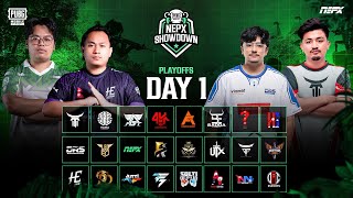 PUBG Mobile NEPX Showdown  Play Offs Day 1 [upl. by Leima917]