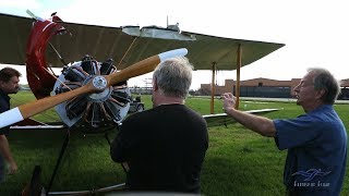 Sopwith Pup  Cowling Incident Flight  Kermit Lands Safely [upl. by Lumbye11]