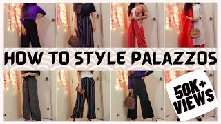 How to Style Palazzo Pants  Palazzo lookbook [upl. by Ahsenra]