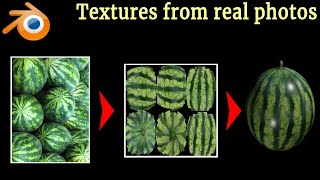 How to create textures from real photos in Blender 29  179 [upl. by Aneekahs]