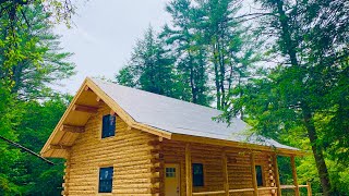 Amish Log Cabin 24x32 Walk Through New York [upl. by Arnst121]