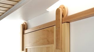 How To Make Wooden Barn Door Hardware [upl. by Ailehs]