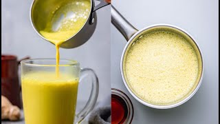 Turmeric Milk for better sleep  Golden Milk Recipe  antiinflammatory drink [upl. by Ciardap]