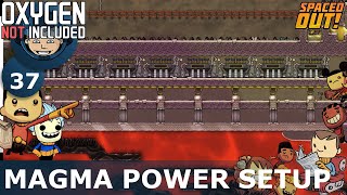 MAGMA POWER SETUP  Oxygen Not Included Ep 37  SPACED OUT DLC [upl. by Kiersten918]