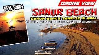 PANTAI SANUR BALI Indonesia Drone View  Best Photo Spot Tour  Trip Bali Part 3 Sunrise Beach [upl. by Darcy743]