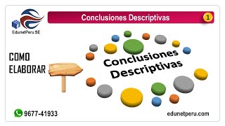 Como Elaborar Conclusiones Descriptivas [upl. by Lemuela]